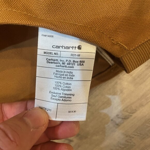 *NEW* CARHARTT Men's Relaxed Fit Duck Bib Overalls (32x30) R01-M - Picture 9 of 9